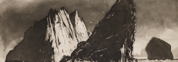 Norman Ackroyd detail in the RWA's Drawn exhibition